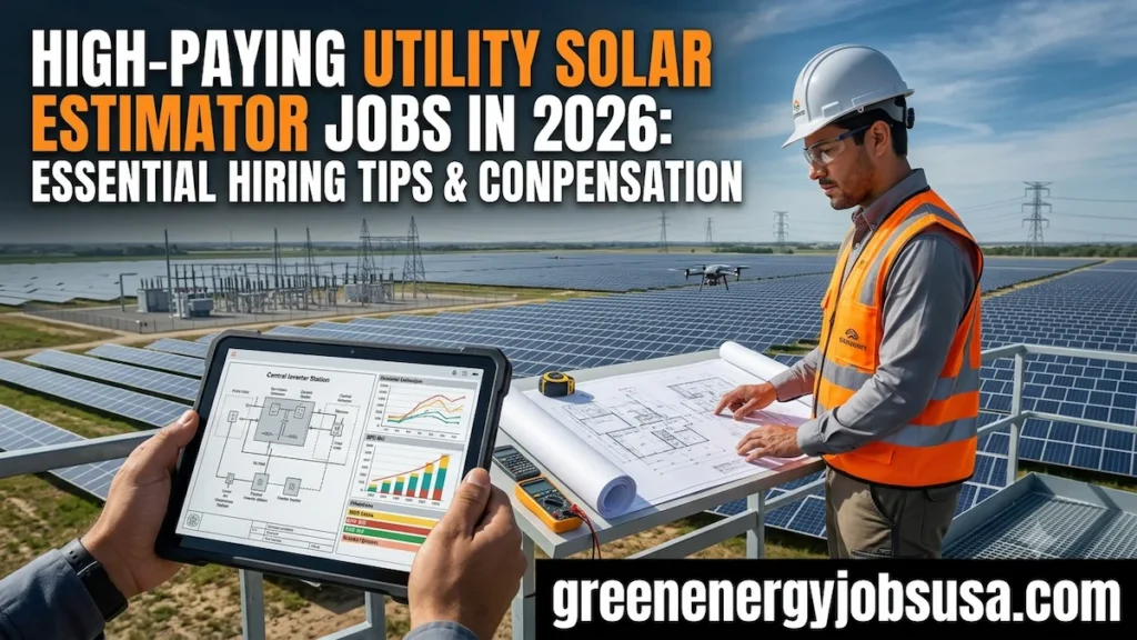 Utility Solar Estimator Jobs